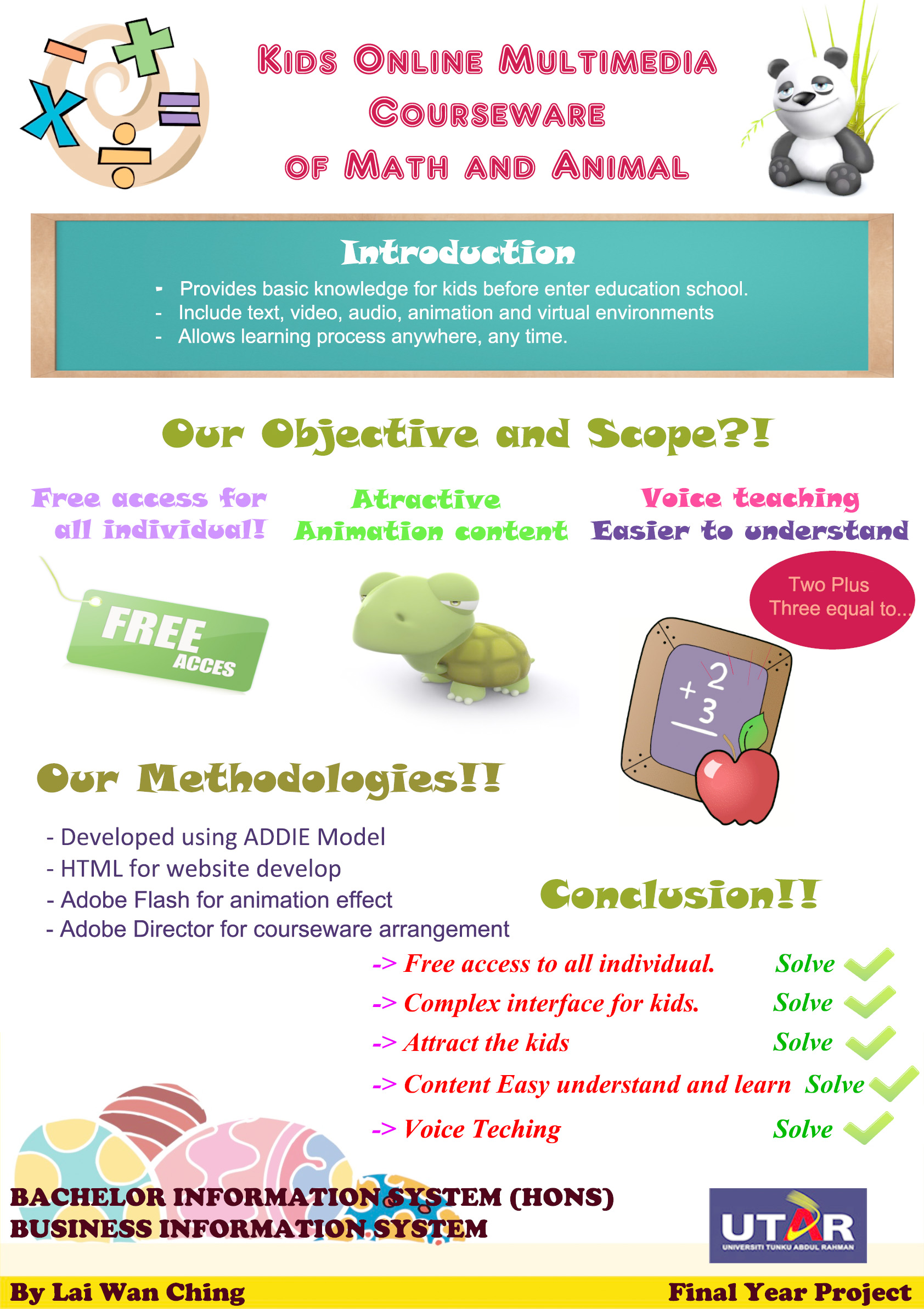 Kids Online Multimedia Courseware Of Math And Animal